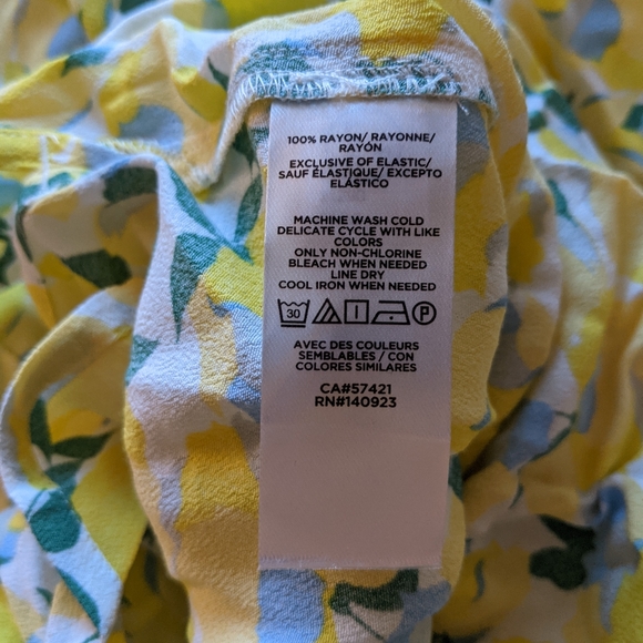 Yellow Floral Lemon Women's Top - Picture 10 of 11